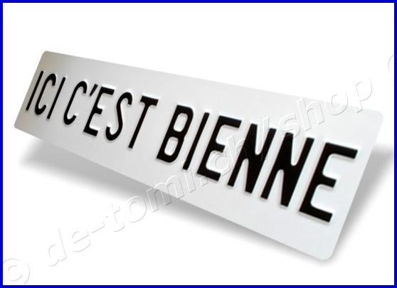 - Plaque arrire blanche 110x500 mm "texte noir 55mm"